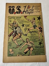 1949 cartoon page~ LITTLE ROCK HIGH,AR + MARSHALL HIGH Chicago + ENFIELD HIGH,CT picture