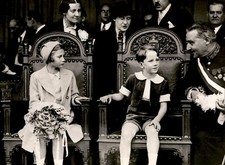 LD376 1937 Original Photo CROWN PRINCE BAUDOUIN PRINCESS JOSEPHINE CHARLOTTE picture