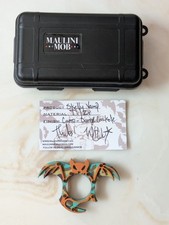 Maulini Mob Skelly Vamp Custom Camp-Orange Cerakote - Rare Ti Zirc EDC, New picture