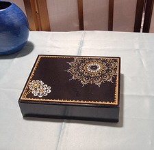 Decorative Hand Painted Wooden Trinket Box picture