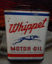 vintage 2 gallon whippet motor oil Pa oil Boston, mass pic racing whippet dog picture