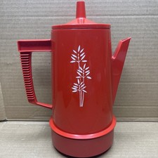 Vintage 1970s Regal Poly-Perk 7508 Red 4-8 Cup Coffee Percolator Parts picture