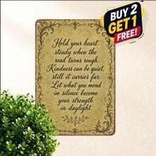 vintage inspirational quote poster ornate scrollwork border distressed picture