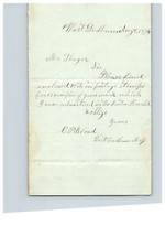 1884 Handwritten Letter C P Blood West Dedham MA Massachusetts Genealogy History picture