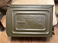 WW2 USGI 30 Caliber Ammo Can Early M1A1 Latch MG Mount United Mfg Exc. Condition picture