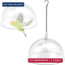 2 Pcs 12 Inch Bird Feeders Cover Clear Round Squirrel Baffle | Bird Feeder Rain picture