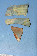 Blue Mountain Jasper - end pieces Lapidary LOT of 3 McDermitt, Oregon picture