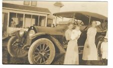 RPPC Postcard Women & Baby in Front of Model T Antique Car Automobile Unposted  picture