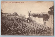 York Yorkshire England Postcard View from Holgate Railway Bridge 1905 picture