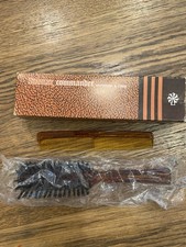 Vintage Stanley Commander Nylon Hairbrush Comb Combo Amber Swirl No. 4001 picture
