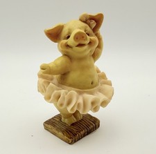 Vintage 1992 Pigsville Ballerina Pig Figurine PM 1309 Ganz Handcrafted Resin picture