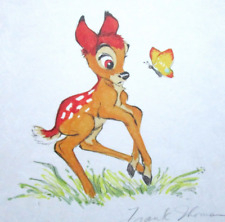 FRANK THOMAS Signed BAMBI WALT DISNEY Animation drawing cel LITHOGRAPH PRINT picture