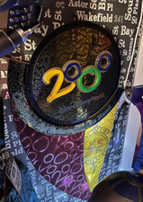 Disney 2000 Anv sign an Banners park props Millennium Celebration ~ 34 x 54 picture
