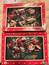 Vintage Walt Disney Mickey Mouse Novelty Christmas Tree Lights w/Box picture
