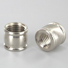 NEW- NICKEL PLATED solid brass coupling thread 1/2