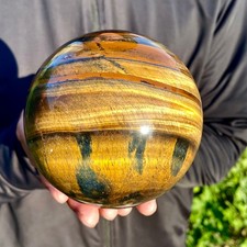 3.72LB Natural Tiger's eye stone quartz Sphere crystal ball rock Healing picture