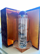Vintage Chinese Inside Reverse Painted Glass Snuff Bottle Triangular Prism Boxed picture
