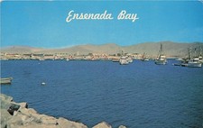 Postcard Mexico: Ensenada Bay, Fishing Boats & Harbor, Baja California 1960's picture