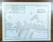 Vintage 1900 DULUTH MINNESOTA Map 14
