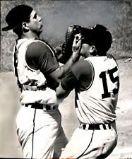 LD343 1963 Orig Photo OUT BY A NOSE INDIANS JOE AZCUE COLLISION FRED WHITFIELD picture