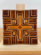 Motawi Tileworks Glossy Brown 6x6 Millard House Frank Lloyd Wright Tile Unmarked picture
