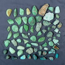 Huge Lot Green/Blue turquoise Stone Rough Tumbled /Polished 525g picture