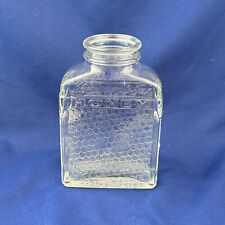 Vintage Lake Shore Honey Jar Clear Honeycomb Design No Lid 4.75
