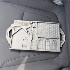 VTG 1985 John Wright Co The Gingerbread House 2-Sided Cast Iron Baking Mold USA picture