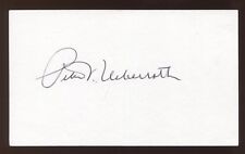 Peter Ueberroth Signed 3x5 Index Card Vintage Autographed Baseball Signature picture