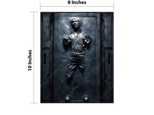 Han Solo in Carbonite Aluminum Magnetic Sign 8x10, Star Wars Empire Strikes Back picture