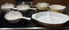 Vintage Pyrex 1960’s-1970’s Set Of 6 Pieces And 4 Lids picture