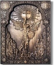 Handcrafted Wooden Christian Icon - Archangel Michael picture