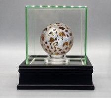 Pallasite Meteorite Sphere - 815 Grams - 64mm picture