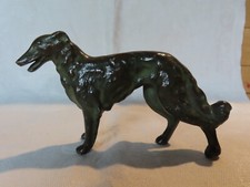 Antique vintage metal Borzoi Dog figurine with bronze wash finish picture