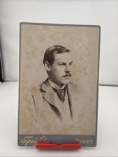 1893 E. Worthington Powell Antique Cabinet Card Portrait Produced by Speight. picture