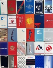 LOT of 60 Single Airline Playing Cards Vintage to Modern (30 different) Mixed picture