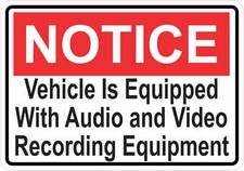 5x3.5 Notice Audio and Video Recording Magnet Decal Magnets Business Door Sign picture