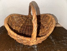 Vintage French Gathering Basket hand woven picture
