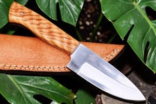 Custom Made Forged High Carbon Steel Hunting Skinning Knife Leather Sheath UU 16 picture