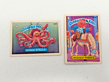 1987 TOPPS GARBAGE PAIL KIDS GPK 295B & 310A STINKIN STELLA AMUSEMENT PARKER picture