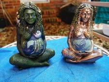 Millennial Gaia Mother Earth Goddess Statues (Lot of Two) picture