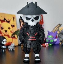 3D Printed Samurai Skull Warrior Figure Skeleton Statue Japanese Kabuto Decor picture