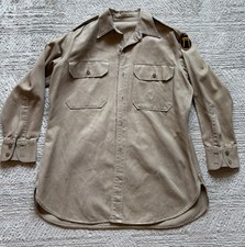 Vintage US Army Ryukyus Command Shirt Khaki Okinawa Japan WWII Era 14.5 Neck picture