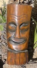 Vintage Hand-Carved Wood Hawaiian Tiki Mask Wall Hanging picture