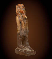 Ancient Egyptian Pharaoh Statue Rare Antique Brown Stone Royal Artifact Figurine picture