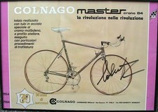 Vintage Ernesto Colnago Signed COLNAGO CHRONO MASTER 30th Anniversary Poster picture