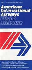 American International Airways timetable 1984/07/23 picture