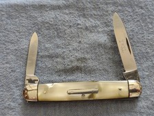 Vintage I*XL George Wostenholm  Pen Knife-Sheffield, England-M O P scales- XLNT picture
