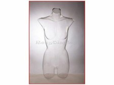 Female Unbreakable Full Round Plastic Mannequin Torso Clear Color PS-PC/LNG picture