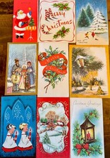 Lot of 9 Vintage MCM Holiday/Christmas Cards 1940s/1950s/1960s Unused picture